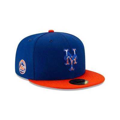 Blue New York Mets Hat - New Era MLB 2021 Spring Training 59FIFTY Fitted Caps USA0587936